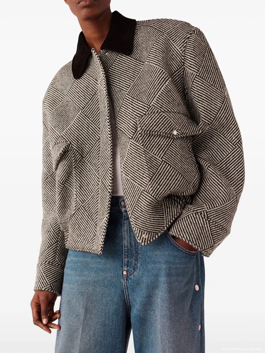 Affordable corduroy-collar Women tweed Stella jacket McCartney 0724